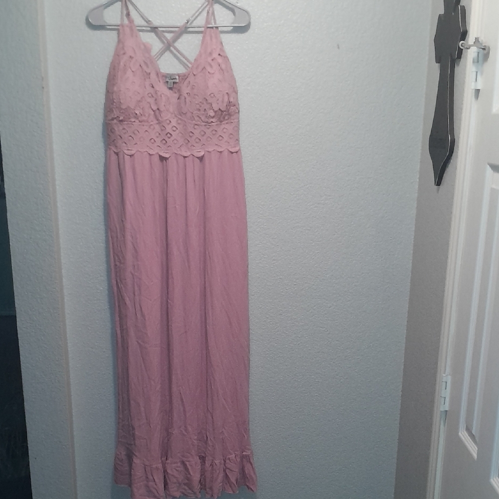 Justify Pink Lace Maxi Dress